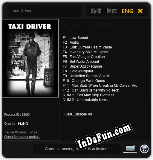 Taxi Driver: TRAINER AND CHEATS (V1.0.39)