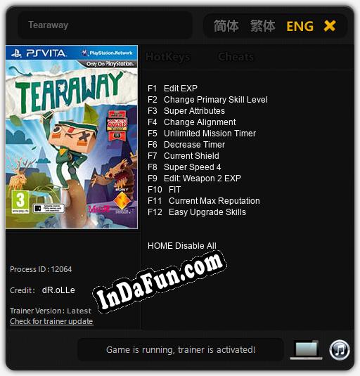 Tearaway: Cheats, Trainer +12 [dR.oLLe]