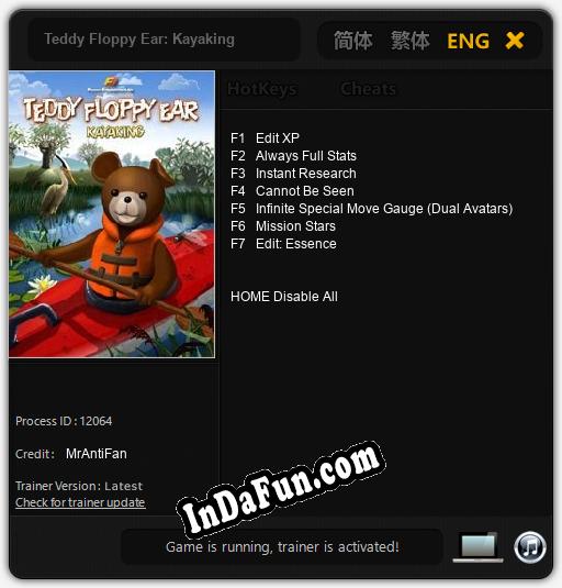Teddy Floppy Ear: Kayaking: Cheats, Trainer +7 [MrAntiFan]