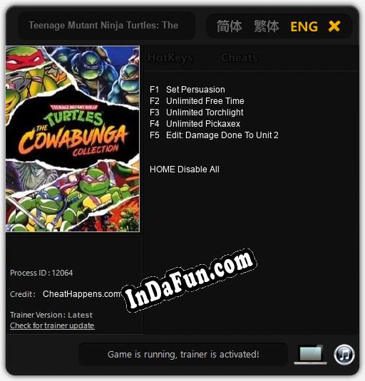 Teenage Mutant Ninja Turtles: The Cowabunga Collection: TRAINER AND CHEATS (V1.0.24)