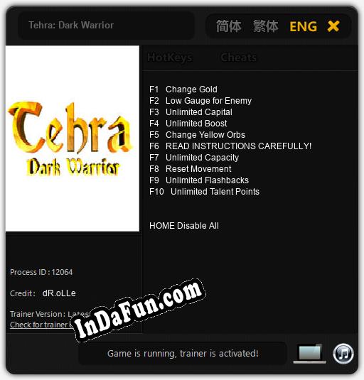 Tehra: Dark Warrior: Cheats, Trainer +10 [dR.oLLe]