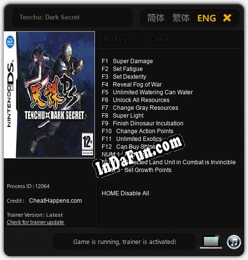 Tenchu: Dark Secret: Cheats, Trainer +15 [CheatHappens.com]