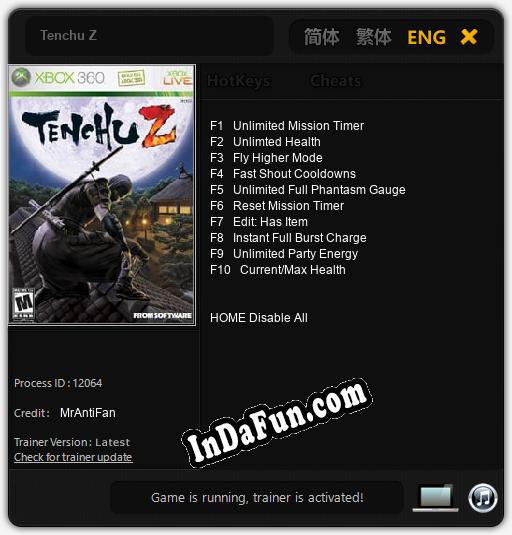 Tenchu Z: Trainer +10 [v1.5]