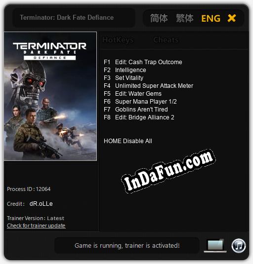 Terminator: Dark Fate Defiance: Cheats, Trainer +8 [dR.oLLe]