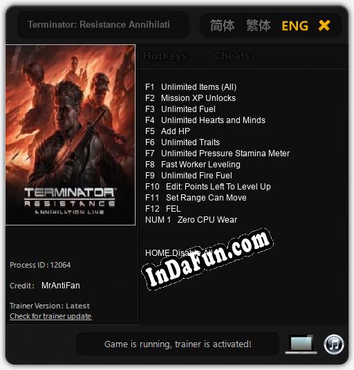 Terminator: Resistance Annihilation Line: TRAINER AND CHEATS (V1.0.62)