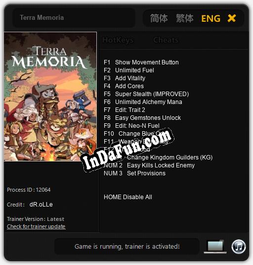 Terra Memoria: Trainer +15 [v1.8]