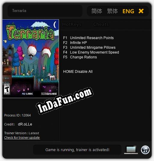 Trainer for Terraria [v1.0.6]