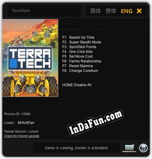 TerraTech: TRAINER AND CHEATS (V1.0.14)