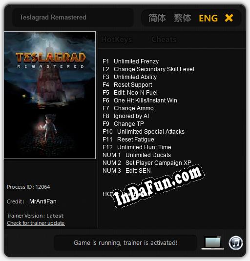 Trainer for Teslagrad Remastered [v1.0.6]