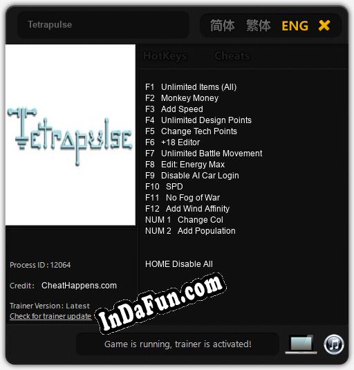 Tetrapulse: TRAINER AND CHEATS (V1.0.18)