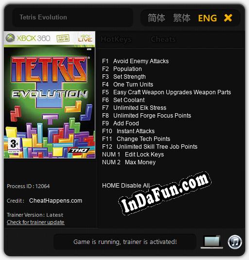 Tetris Evolution: TRAINER AND CHEATS (V1.0.60)