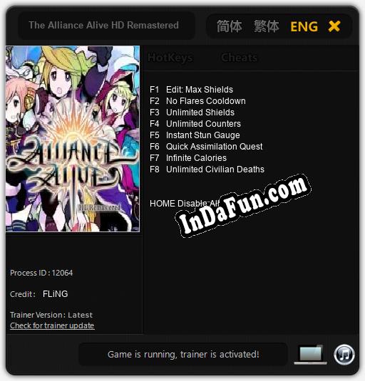 The Alliance Alive HD Remastered: Trainer +8 [v1.4]