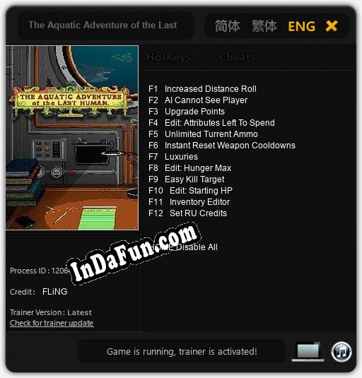 Trainer for The Aquatic Adventure of the Last Human [v1.0.5]