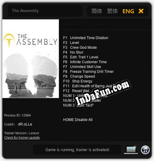 The Assembly: TRAINER AND CHEATS (V1.0.5)