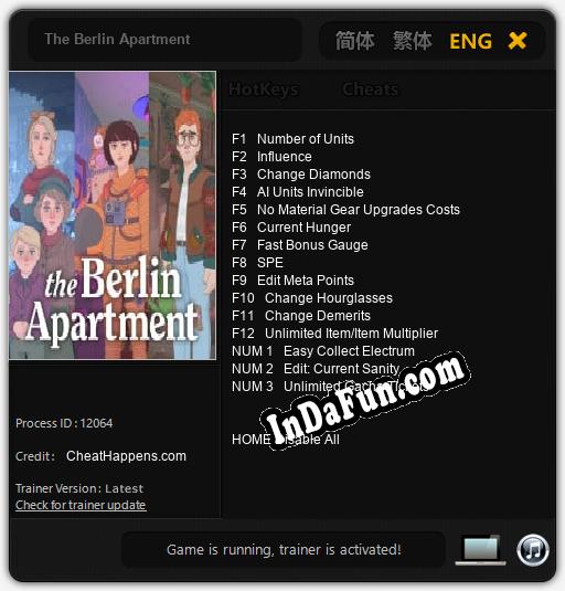 The Berlin Apartment: Cheats, Trainer +15 [CheatHappens.com]