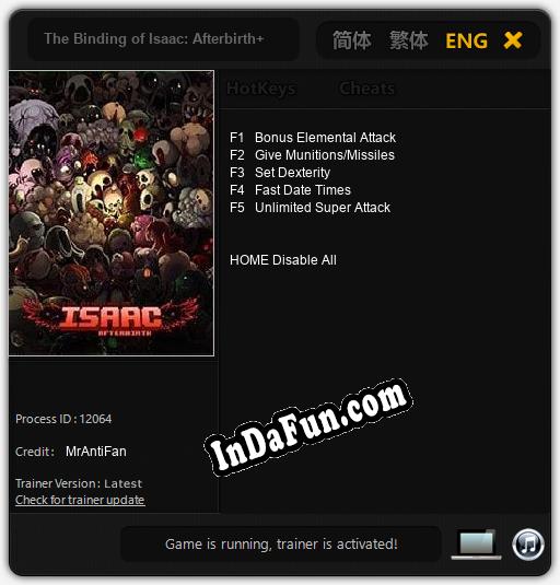 The Binding of Isaac: Afterbirth+: TRAINER AND CHEATS (V1.0.40)