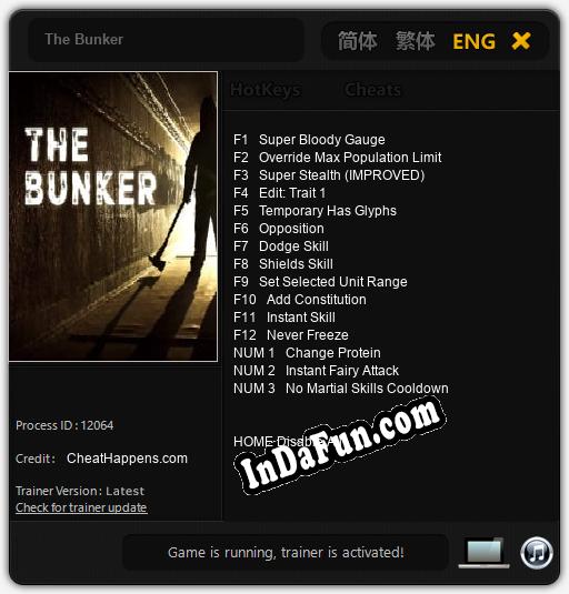 The Bunker: TRAINER AND CHEATS (V1.0.58)