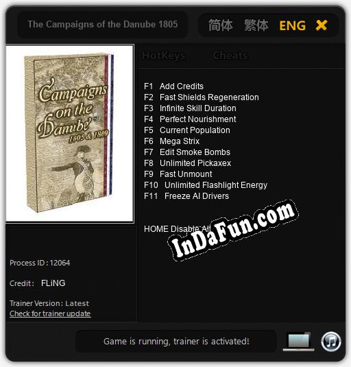 Trainer for The Campaigns of the Danube 1805 & 1809 [v1.0.3]
