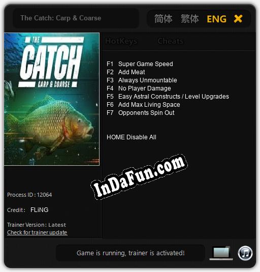 Trainer for The Catch: Carp & Coarse [v1.0.6]