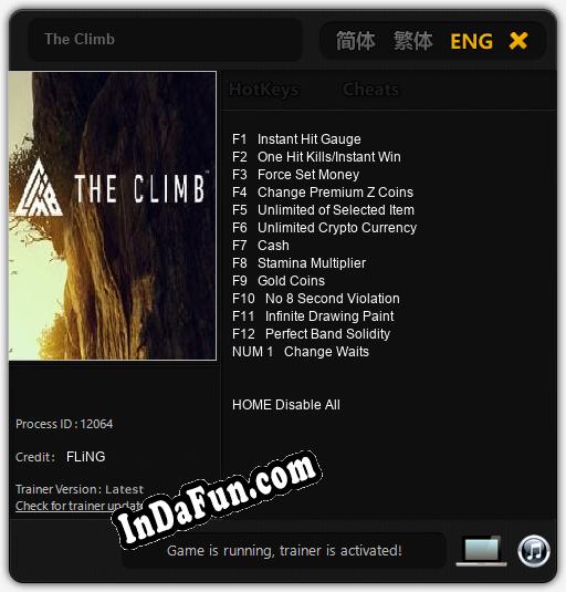 The Climb: Trainer +13 [v1.9]