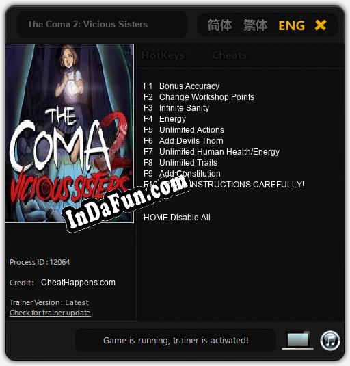 The Coma 2: Vicious Sisters: Trainer +10 [v1.9]