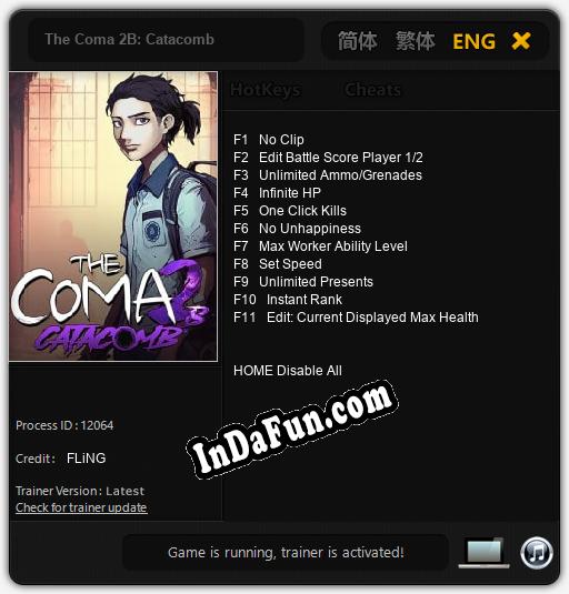 The Coma 2B: Catacomb: Trainer +11 [v1.4]