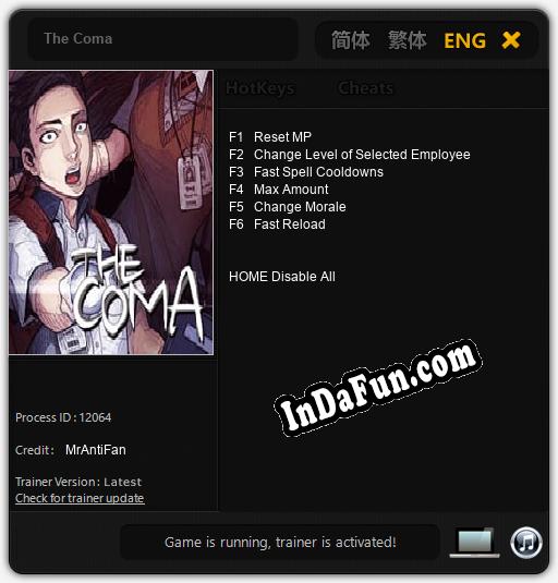 The Coma: Trainer +6 [v1.3]