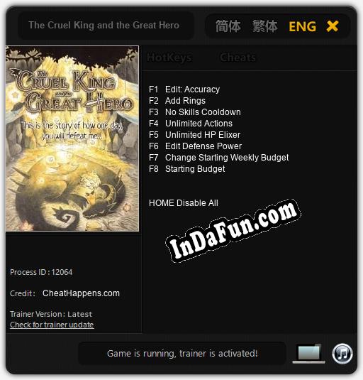 Trainer for The Cruel King and the Great Hero [v1.0.7]