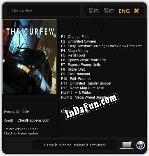 The Curfew: TRAINER AND CHEATS (V1.0.44)