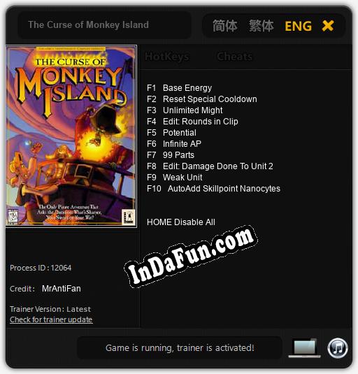 The Curse of Monkey Island: Cheats, Trainer +10 [MrAntiFan]