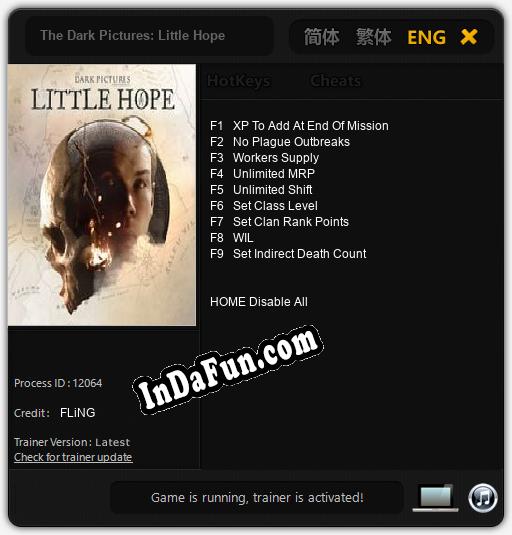 The Dark Pictures: Little Hope: Trainer +9 [v1.2]