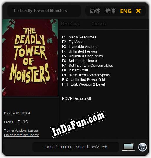 The Deadly Tower of Monsters: Trainer +11 [v1.7]