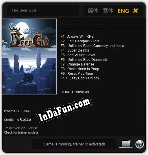 The Deer God: TRAINER AND CHEATS (V1.0.63)