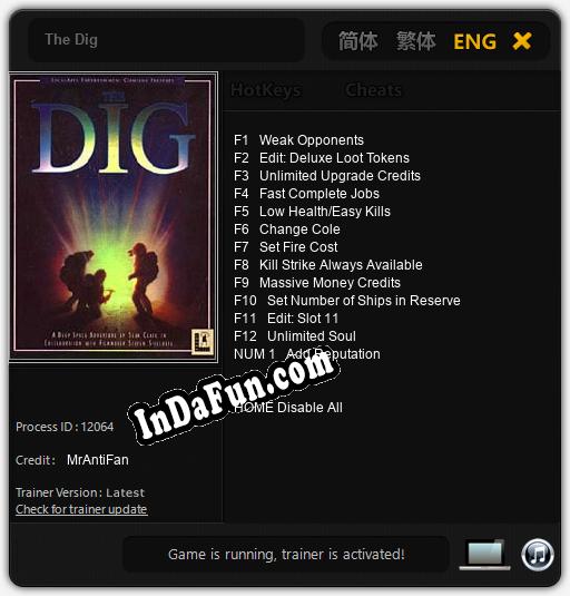 The Dig: TRAINER AND CHEATS (V1.0.25)