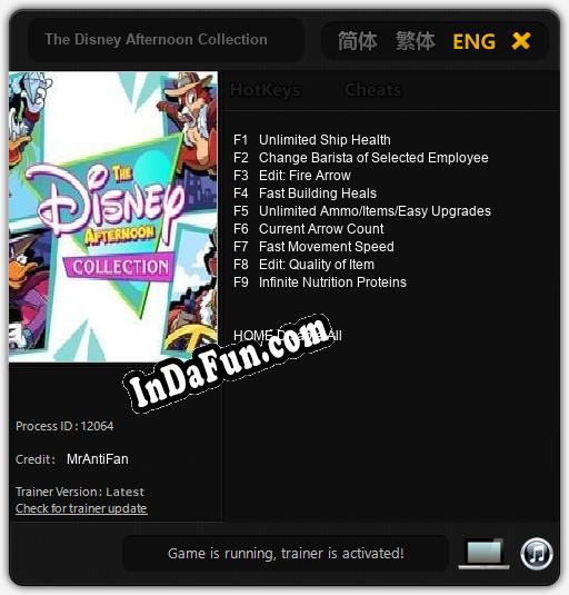Trainer for The Disney Afternoon Collection [v1.0.1]