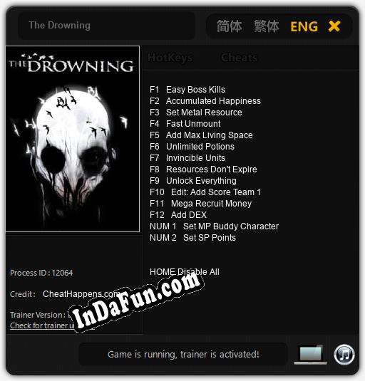 Trainer for The Drowning [v1.0.7]