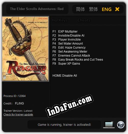 The Elder Scrolls Adventures: Redguard: TRAINER AND CHEATS (V1.0.36)