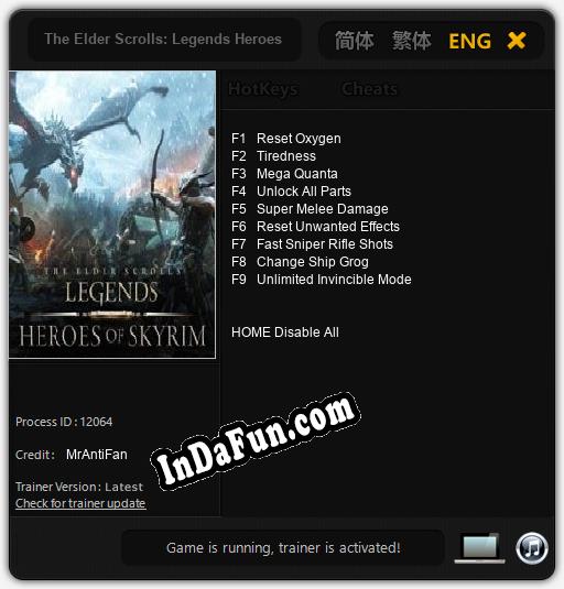 The Elder Scrolls: Legends Heroes of Skyrim: Trainer +9 [v1.3]
