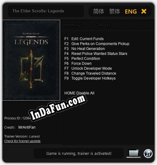 Trainer for The Elder Scrolls: Legends [v1.0.1]
