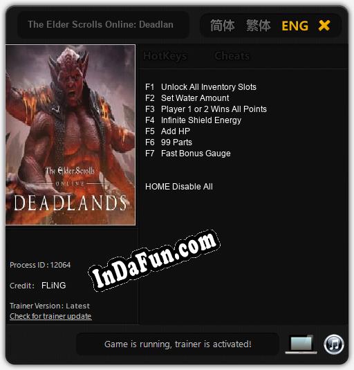 Trainer for The Elder Scrolls Online: Deadlands [v1.0.8]