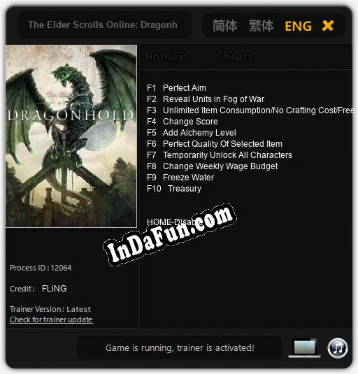 The Elder Scrolls Online: Dragonhold: TRAINER AND CHEATS (V1.0.13)