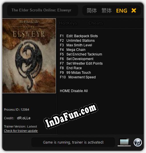 The Elder Scrolls Online: Elsweyr: Trainer +10 [v1.1]