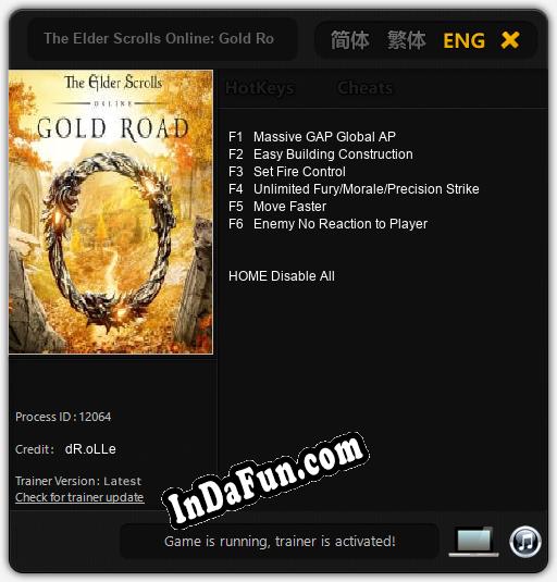 The Elder Scrolls Online: Gold Road: TRAINER AND CHEATS (V1.0.94)