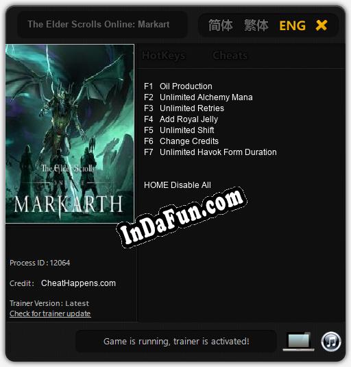 The Elder Scrolls Online: Markarth: TRAINER AND CHEATS (V1.0.11)