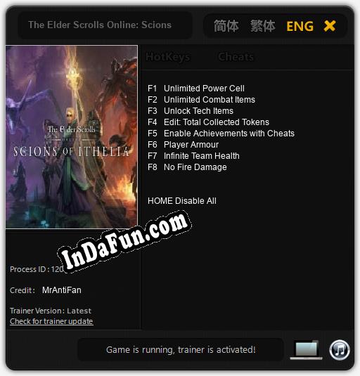 The Elder Scrolls Online: Scions of Ithelia: Trainer +8 [v1.1]