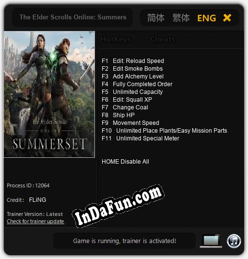 Trainer for The Elder Scrolls Online: Summerset [v1.0.6]