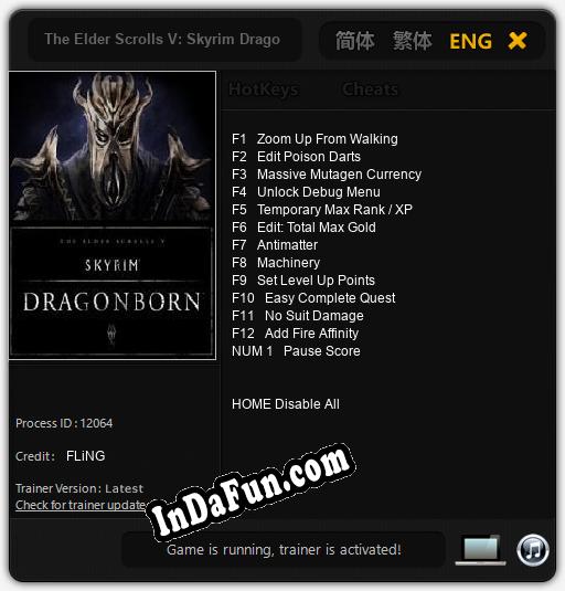The Elder Scrolls V: Skyrim Dragonborn: Cheats, Trainer +13 [FLiNG]