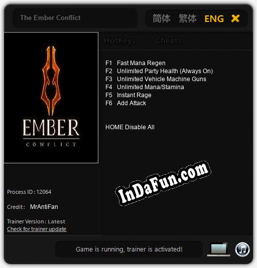 The Ember Conflict: TRAINER AND CHEATS (V1.0.29)