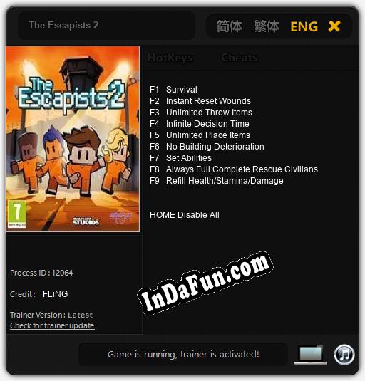 The Escapists 2: TRAINER AND CHEATS (V1.0.27)