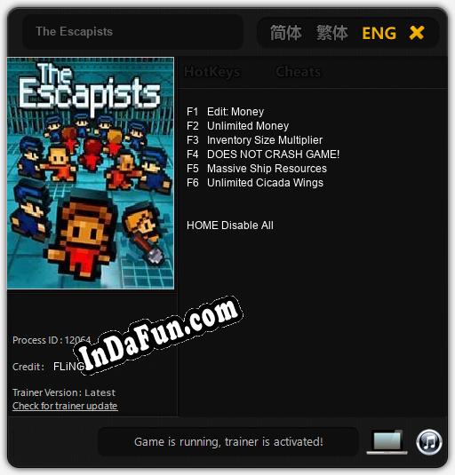 The Escapists: Cheats, Trainer +6 [FLiNG]